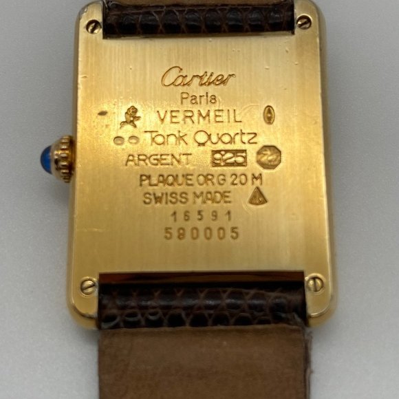 Cartier Vermeil Tank Watch! Vintage! Send offers - Picture 4 of 6